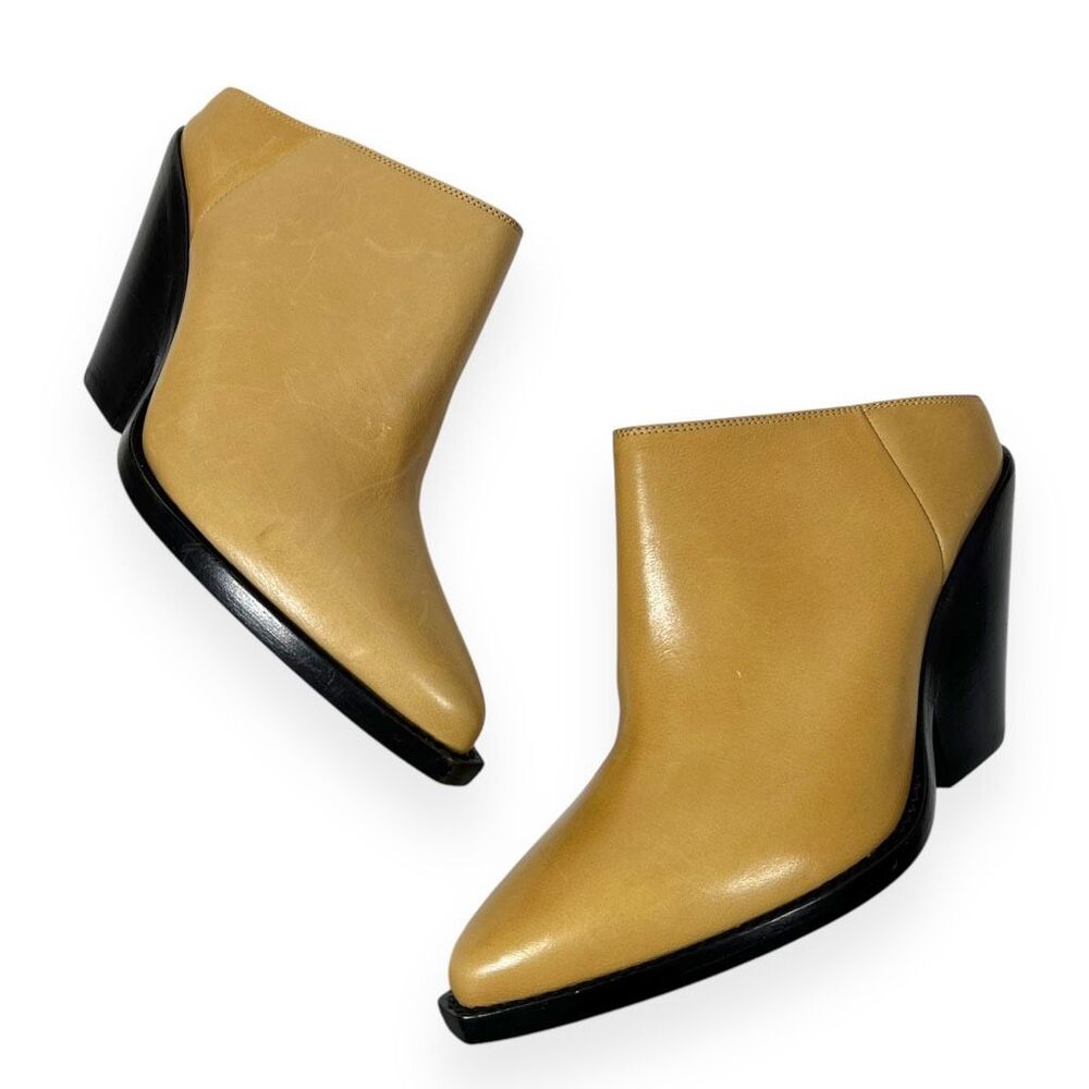 Isabel Marant Lawi Western Leather Slip On Mule Heels Size 38
